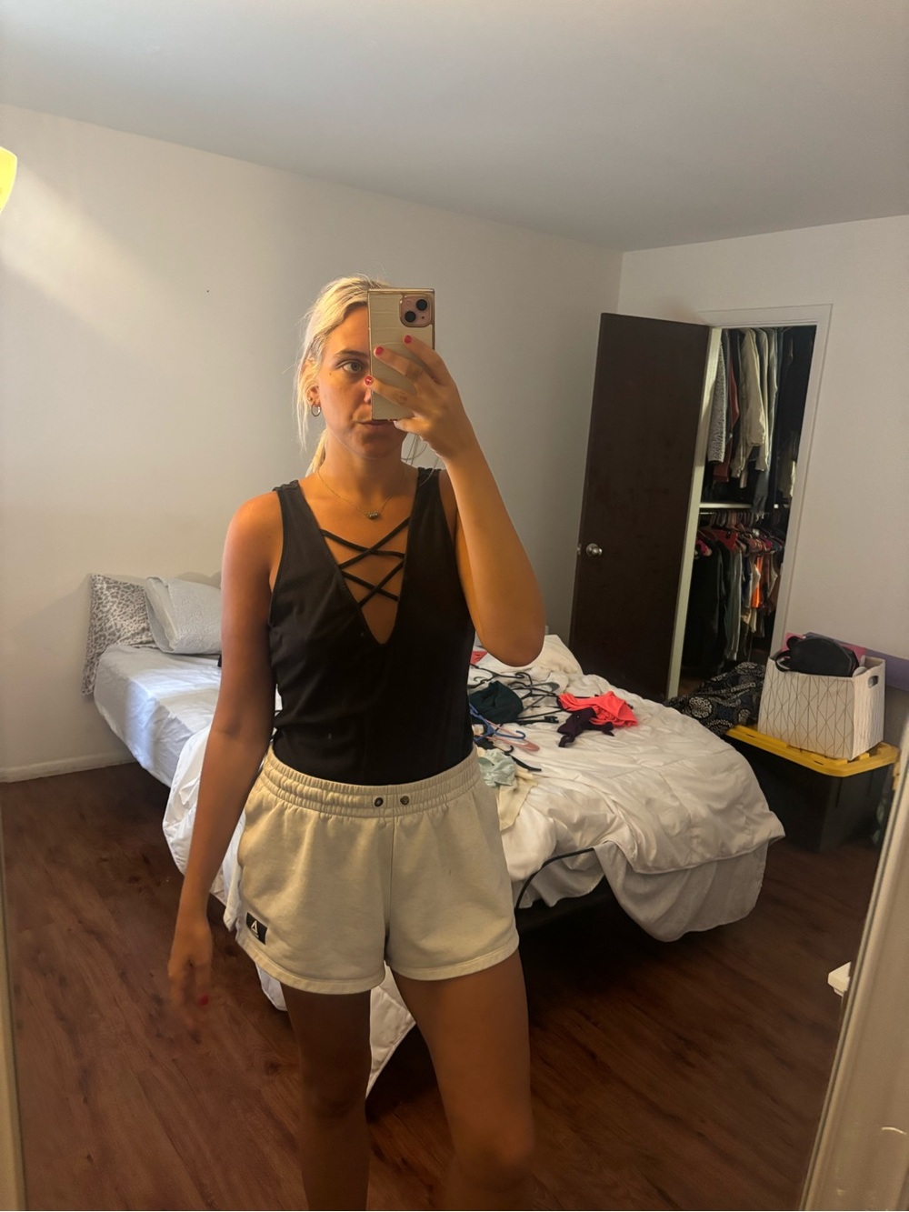 Charlotte Russe Black Scoop Neck Tank Top